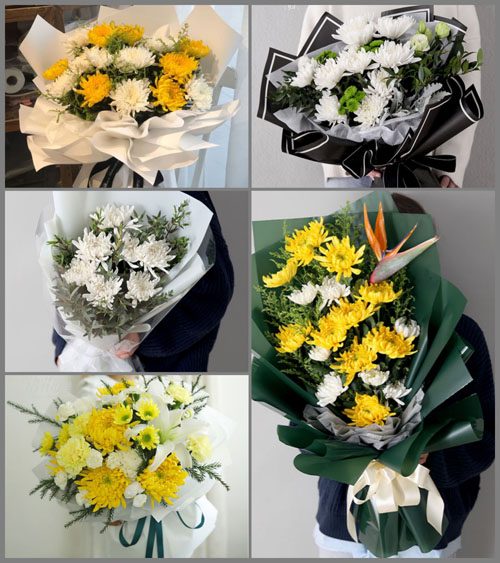 山东莱芜莱城区牛泉镇祥沟村白事花束代送